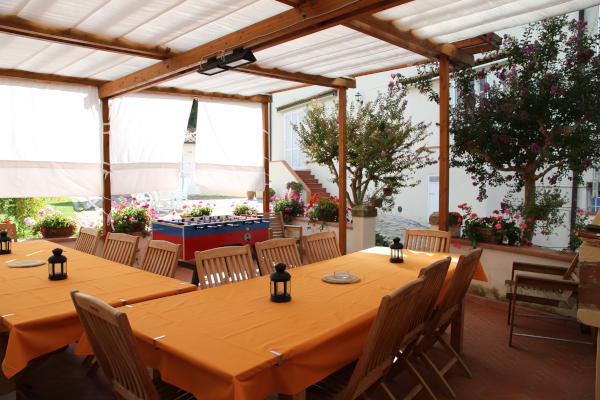 Villa Mimosa backyard main gazebo