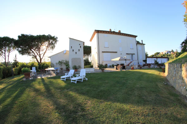 The backyard of the Villa